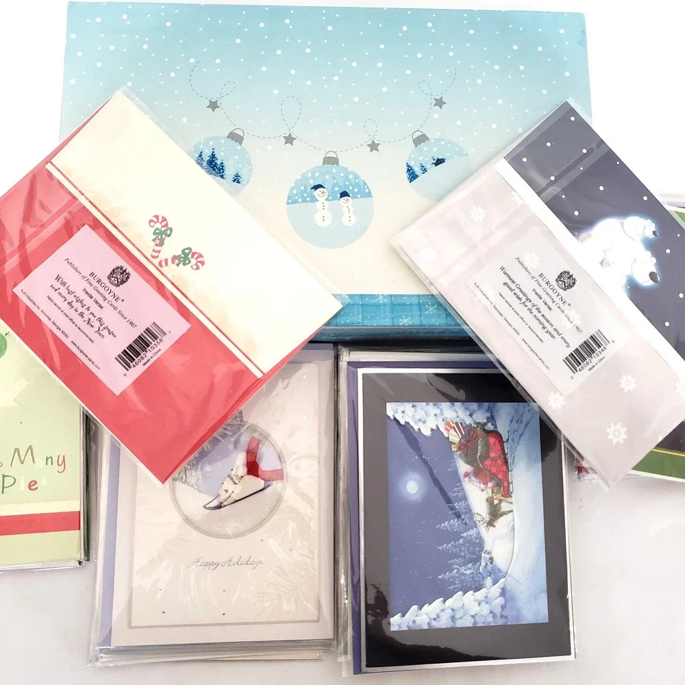 Box of 26 Burgoyne Elegant Hand Crafted Holiday Cards Matching Envelopes SEALED